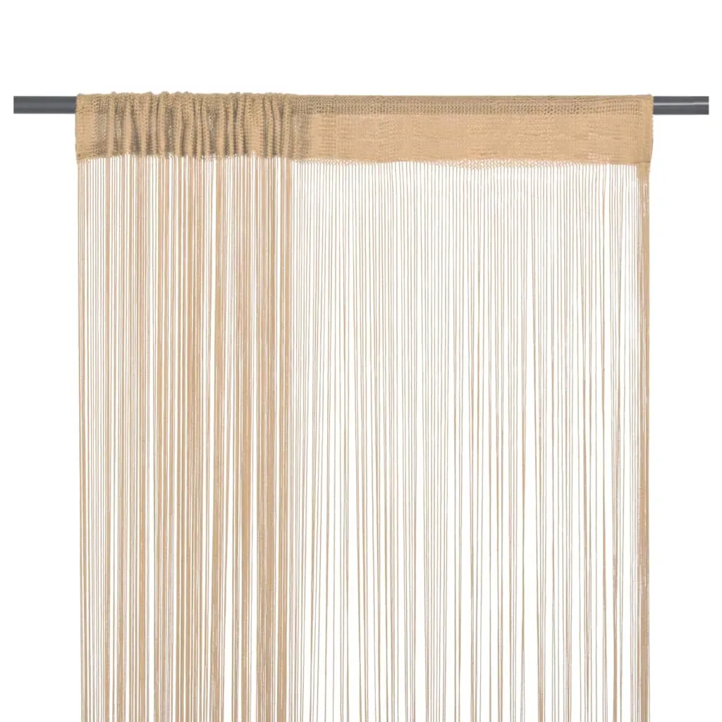 vidaXL 2 Pz Tende a Fili 100x250 cm Beige