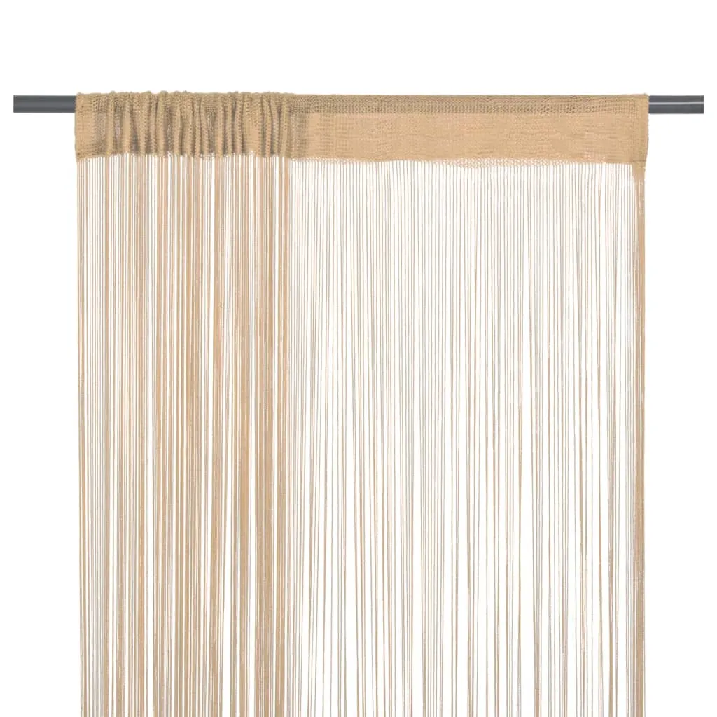 vidaXL 2 Pz Tende a Fili 140x250 cm Beige