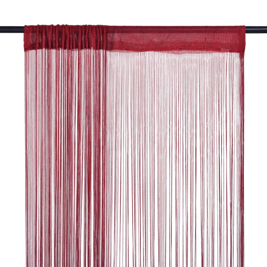 vidaXL Tende a Filo 2 pz 140x250 cm Rosso Bordò