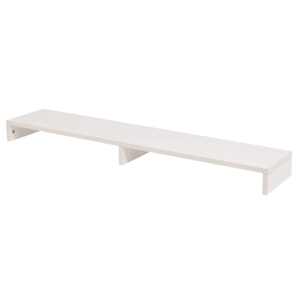 vidaXL Supporto per Monitor in Legno Multistrato 110x23,5x9 cm Bianco