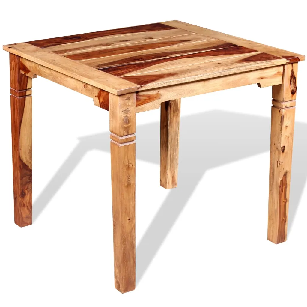 vidaXL Tavolo da Pranzo in Legno Massello di Sheesham 82x80x76 cm