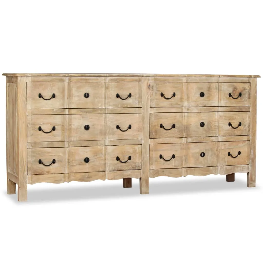 vidaXL Credenza in Legno Massello di Mango 200x40x90 cm