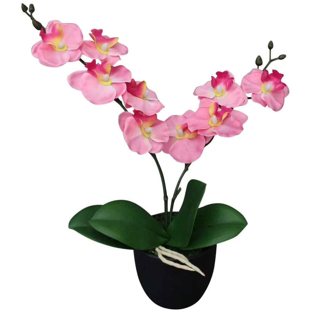 vidaXL Orchidea Artificiale con Vaso 30 cm Rosa