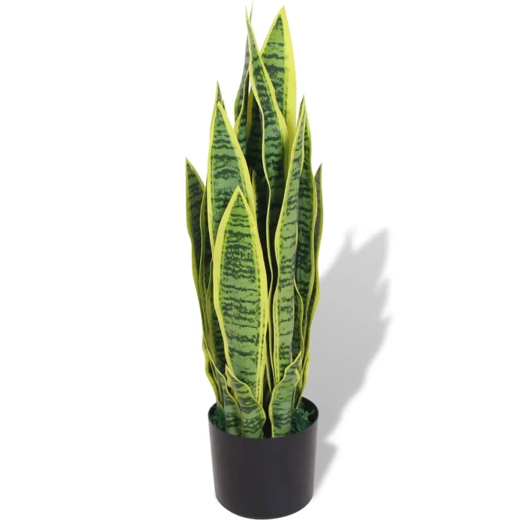 vidaXL Sansevieria Pianta Artificiale con Vaso 65 cm Verde