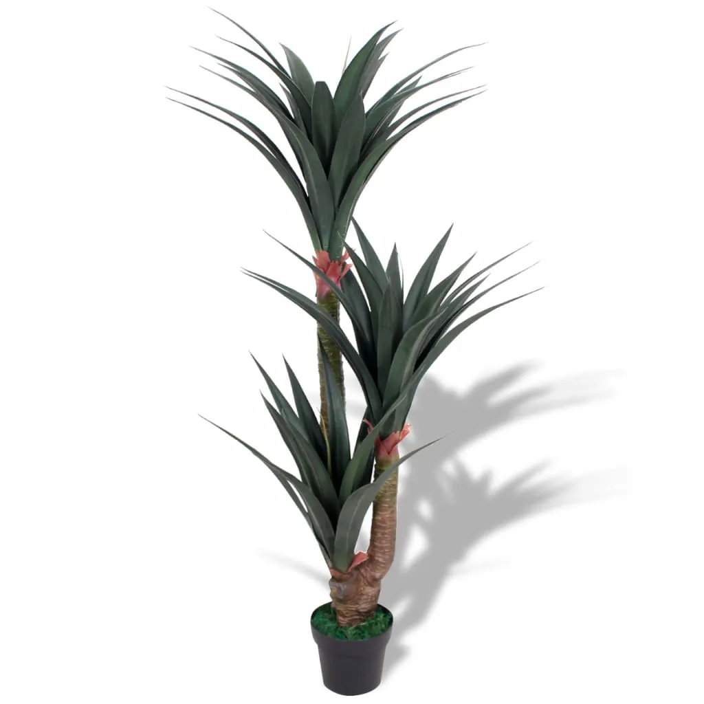 vidaXL Yucca Artificiale con Vaso 155 cm Verde