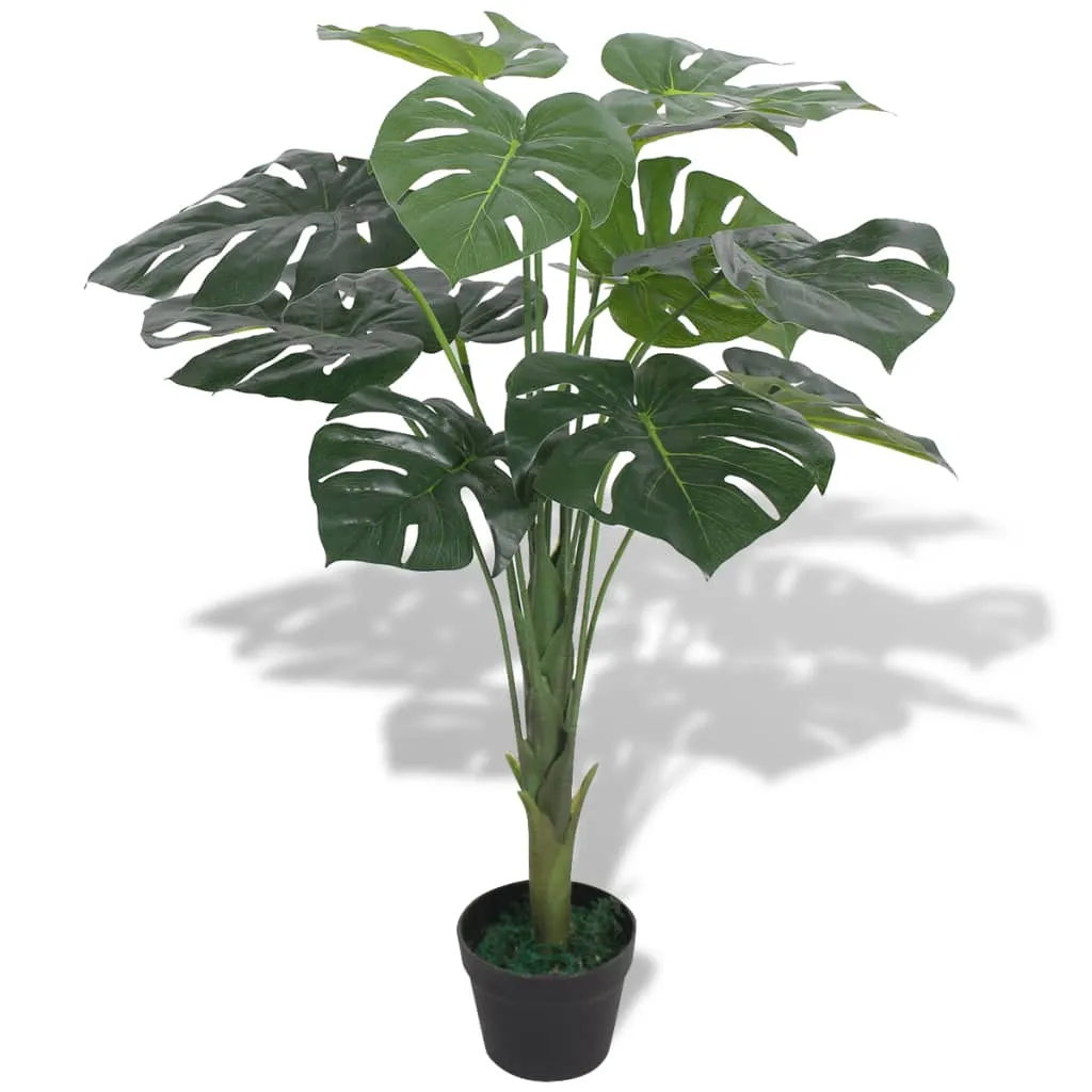 vidaXL Monstera Pianta Artificiale con Vaso 70 cm Verde