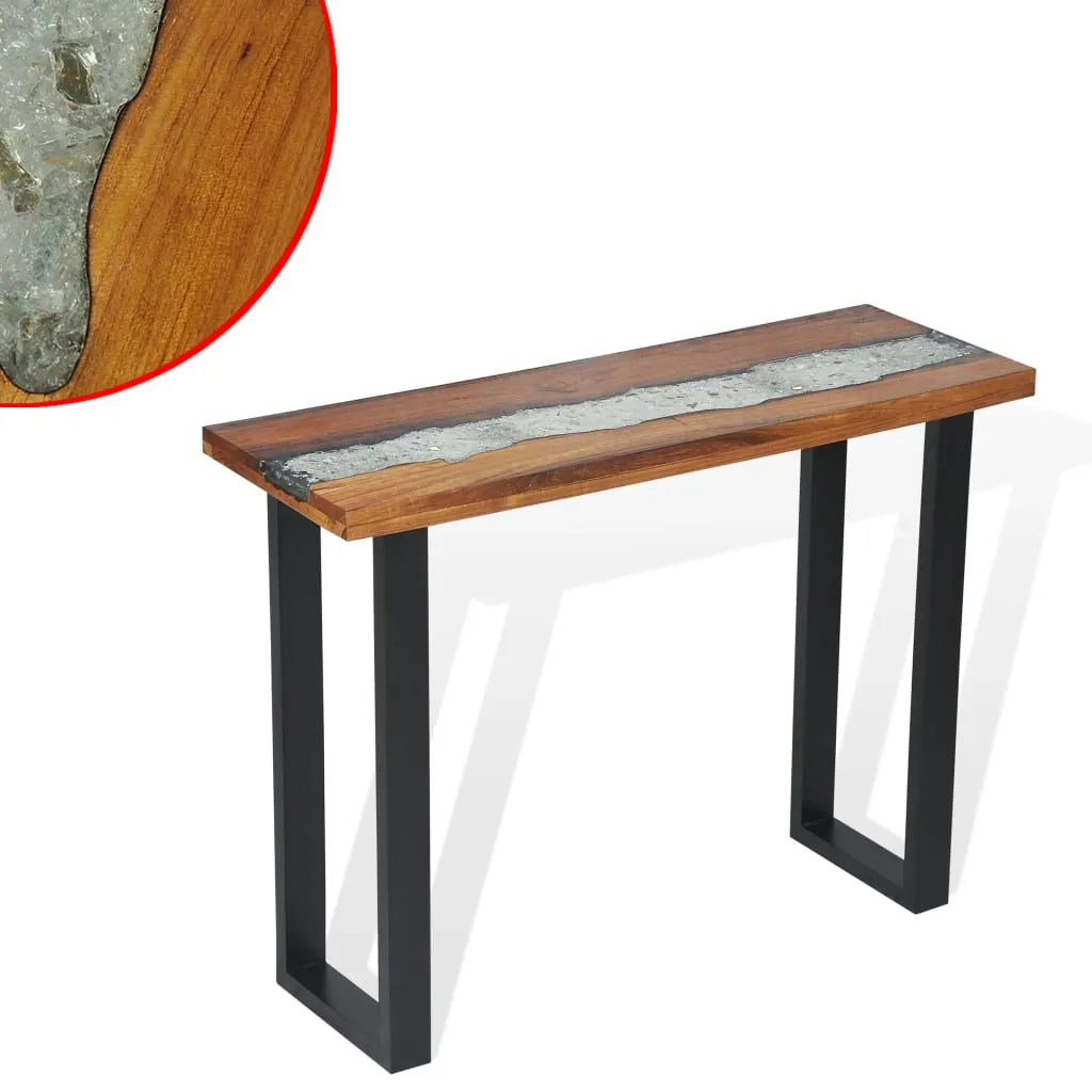 vidaXL Tavolo Consolle in Teak 100x35x75 cm