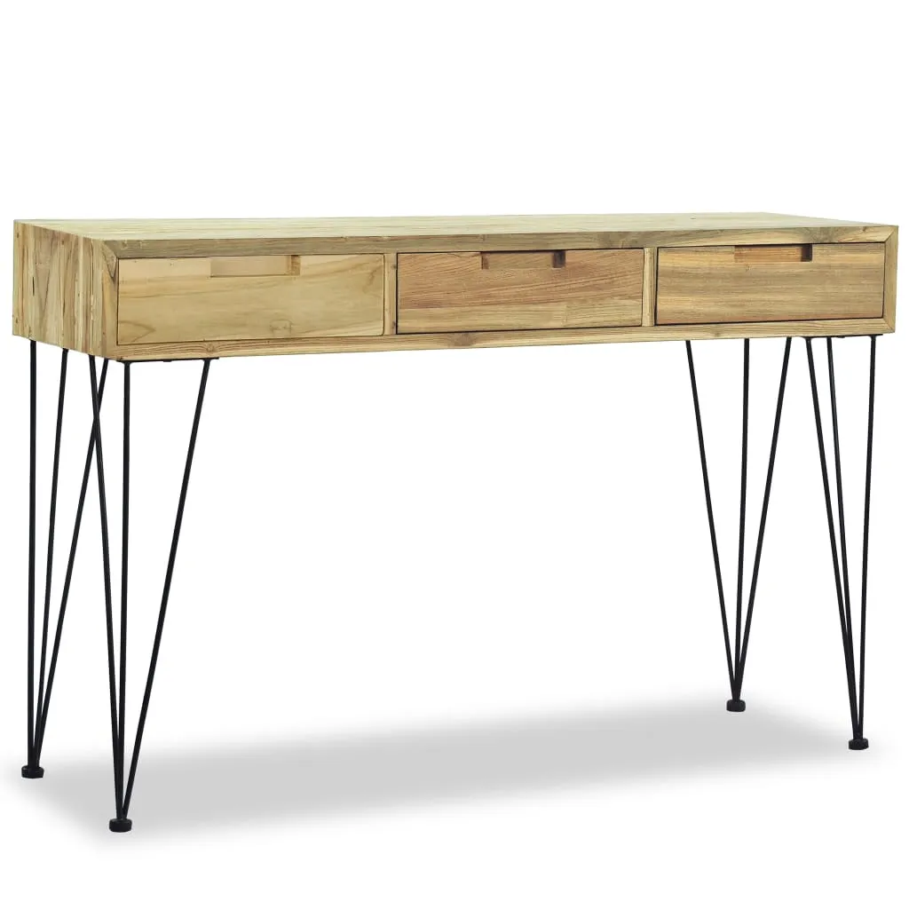 vidaXL Tavolo Consolle 120x35x76 cm in Legno Massello di Teak