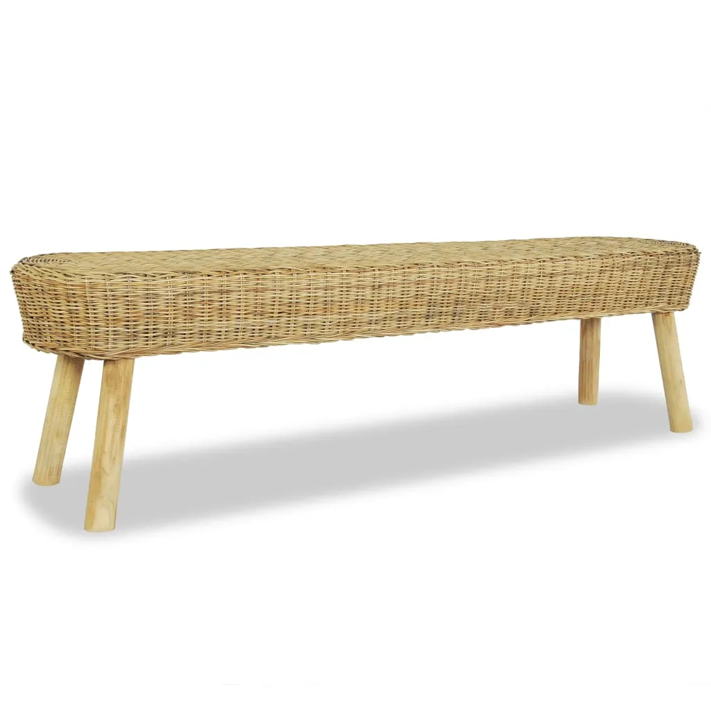 vidaXL Panca da Ingresso 110x35x45 cm in Rattan Naturale