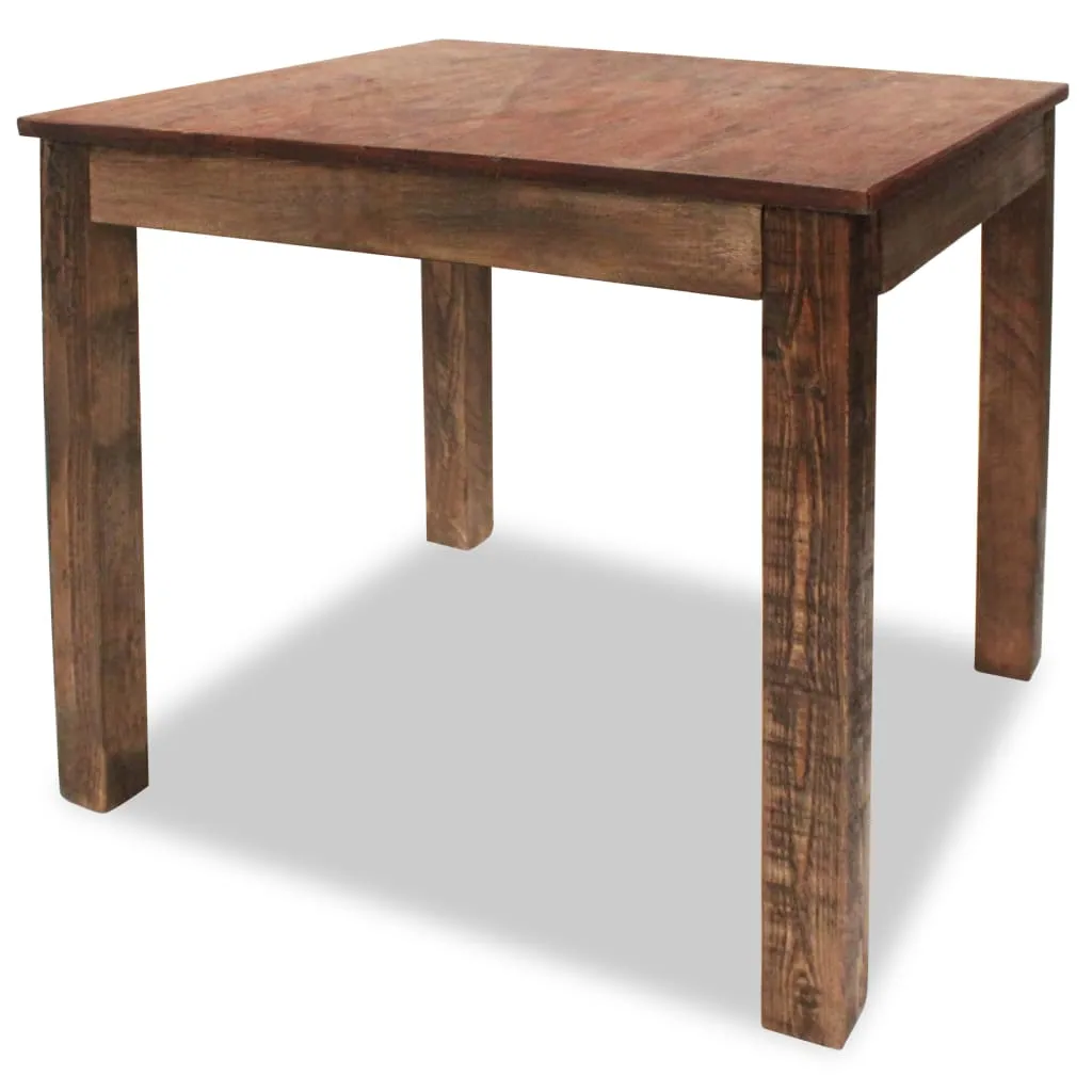 vidaXL Tavolo da Pranzo in Legno Massello Anticato 82x80x76 cm