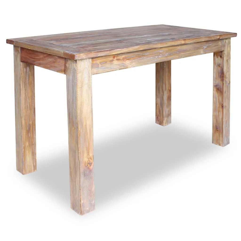 vidaXL Tavolo da Pranzo in Legno Massello Anticato 120x60x77 cm