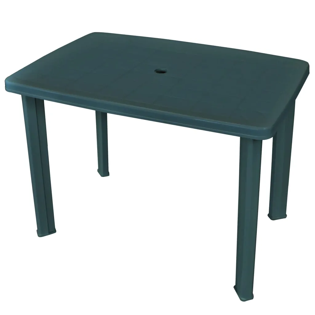 vidaXL Tavolo da Giardino Verde 101x68x72 cm in Plastica