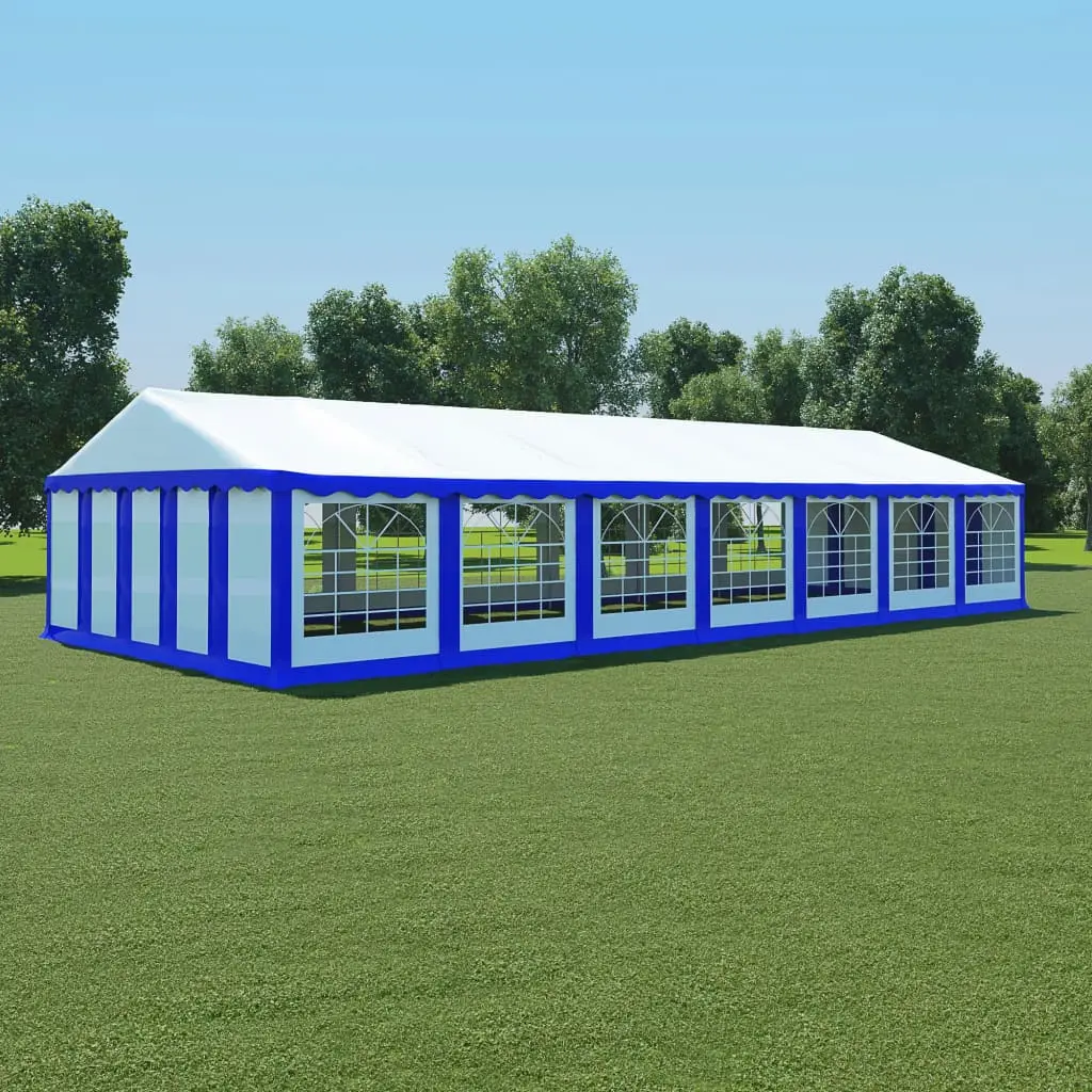 Tessuto per Tenda 6x14 m Blu e Bianco