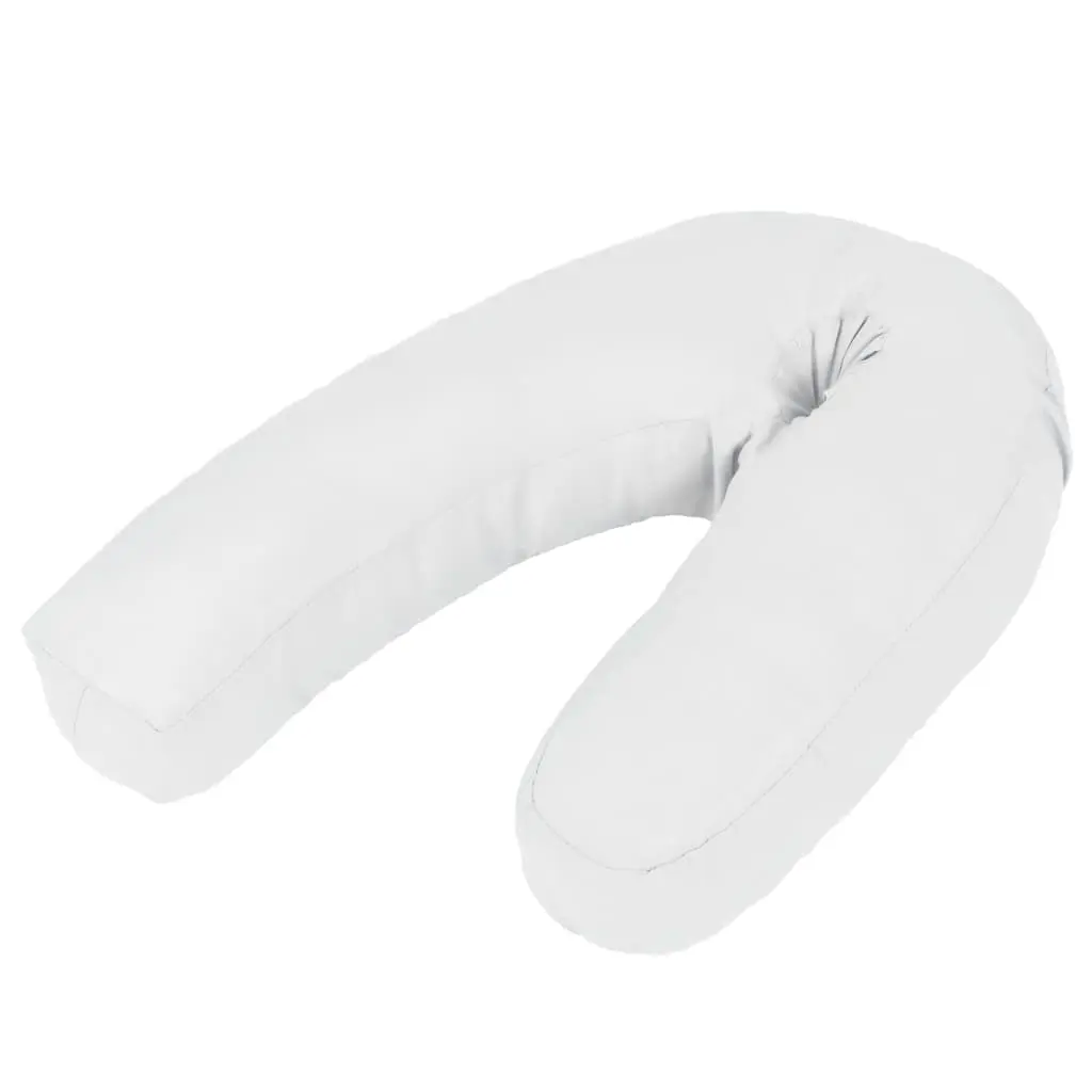 Cuscino per Gravidanza a Forma di J 54x(36-43) cm Bianco