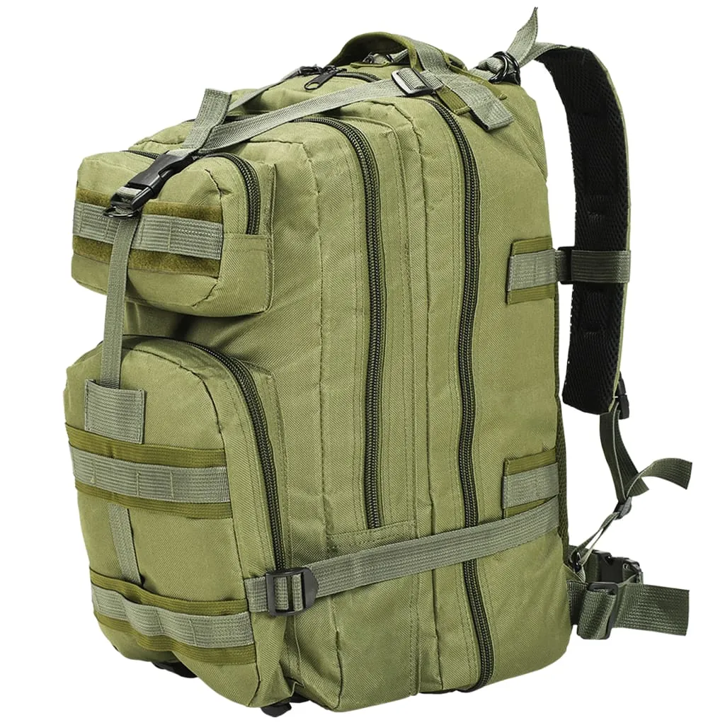 vidaXL Zaino in Stile Militare 50 L Verde Oliva