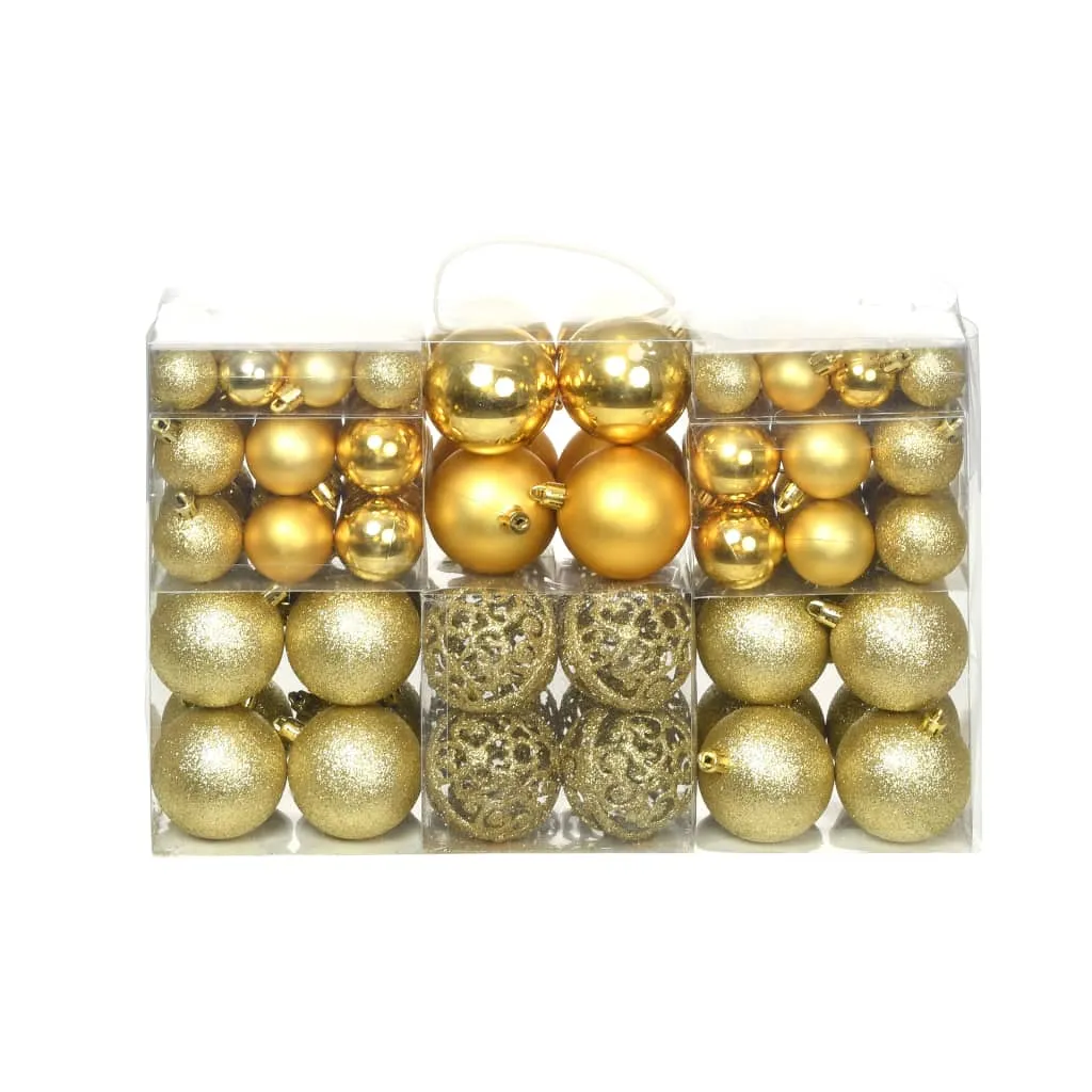 vidaXL Set Palline di Natale 100 pz 3/4/6 cm Oro