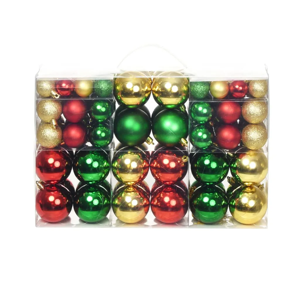 Palline di Natale 100 pz Rosso/Oro/Verde