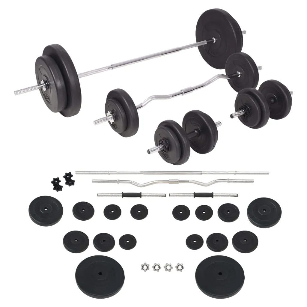 vidaXL Set Bilanciere e Manubri da 90 kg