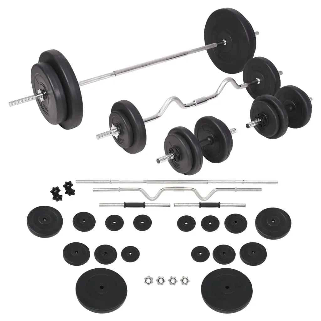 vidaXL Set Bilanciere e Manubri da 90 kg