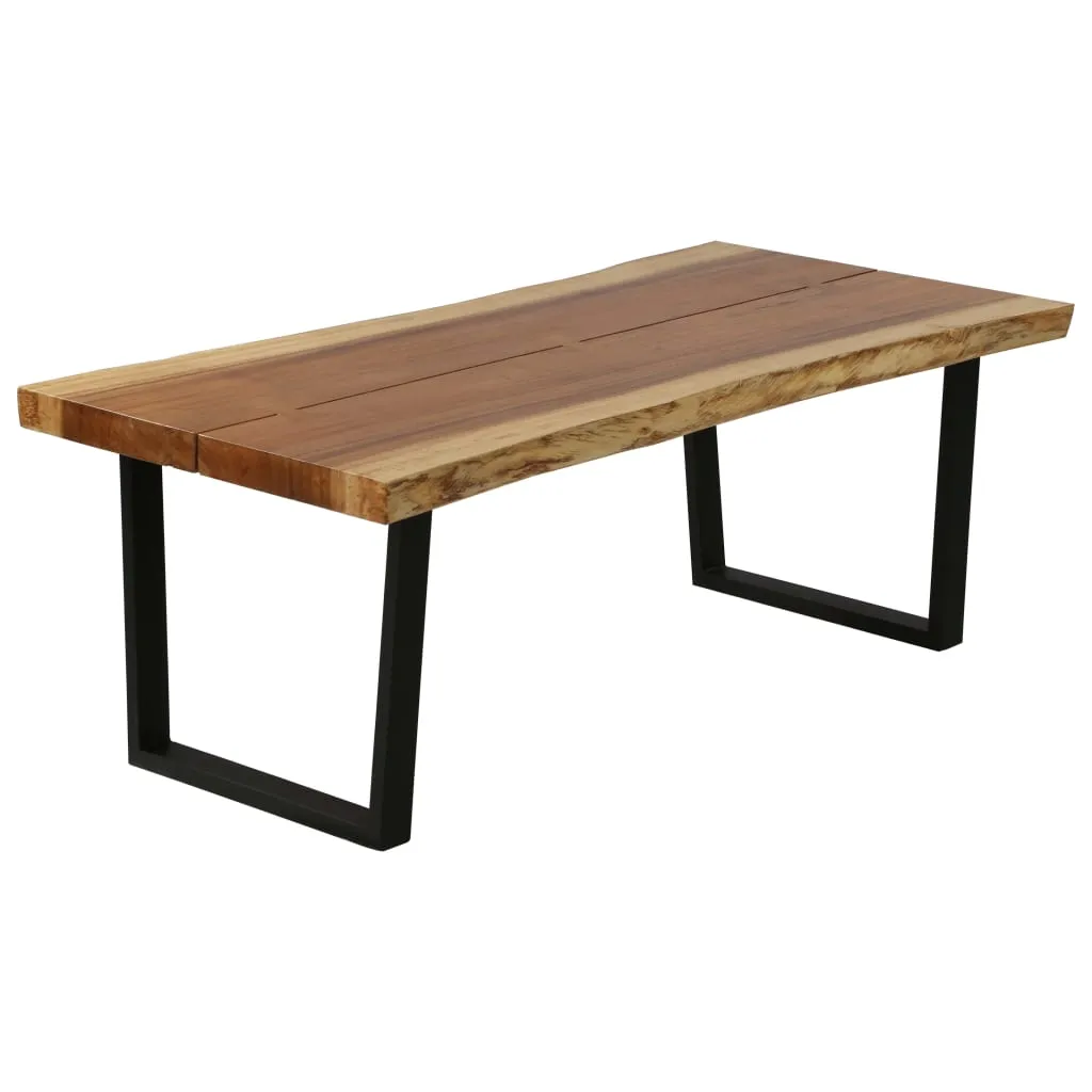 vidaXL Tavolino da Caffè in Legno Massello di Suar 102x56x41cm