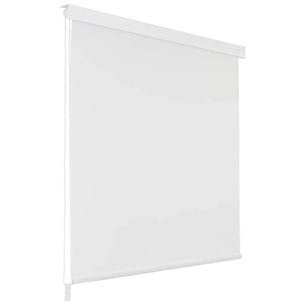 vidaXL Tenda a Rullo per Doccia 100x240 cm Bianco