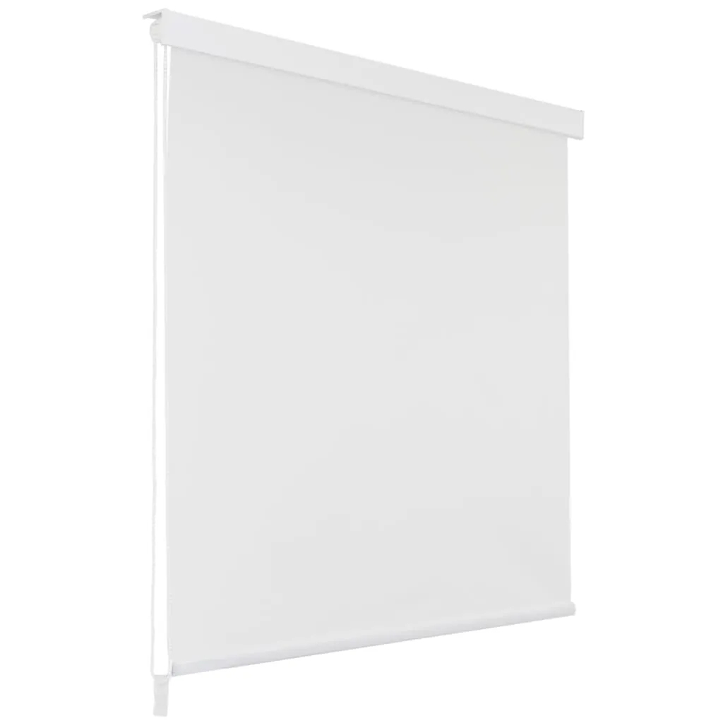 vidaXL Tenda a Rullo per Doccia 140x240 cm Bianco