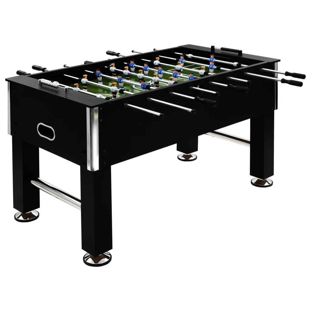 vidaXL Tavolo Calcio Balilla in Acciaio 60 kg 140x74,5x87,5 cm Nero