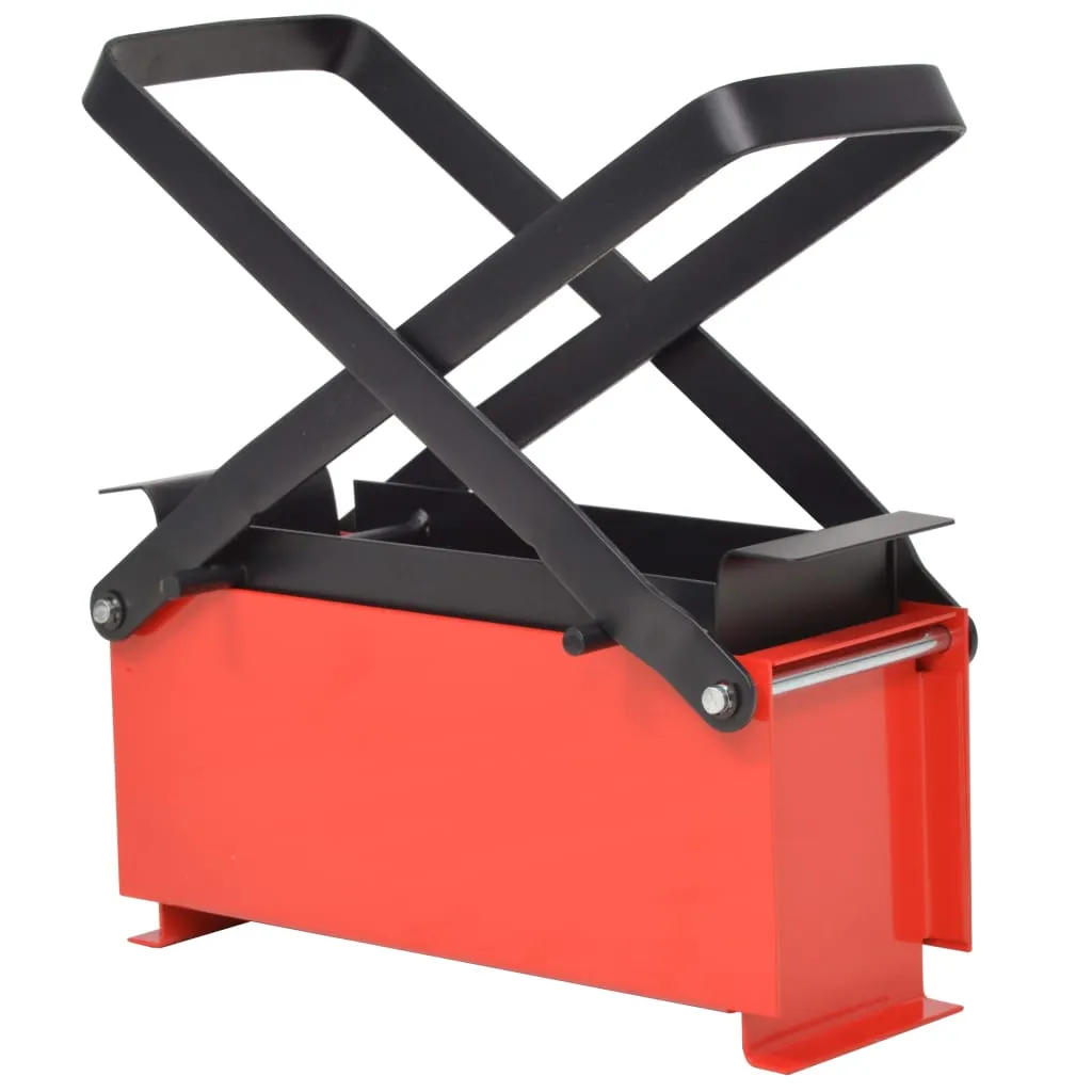 vidaXL Compattatore di Carta in Acciaio 34x14x14 cm Nero e Rosso