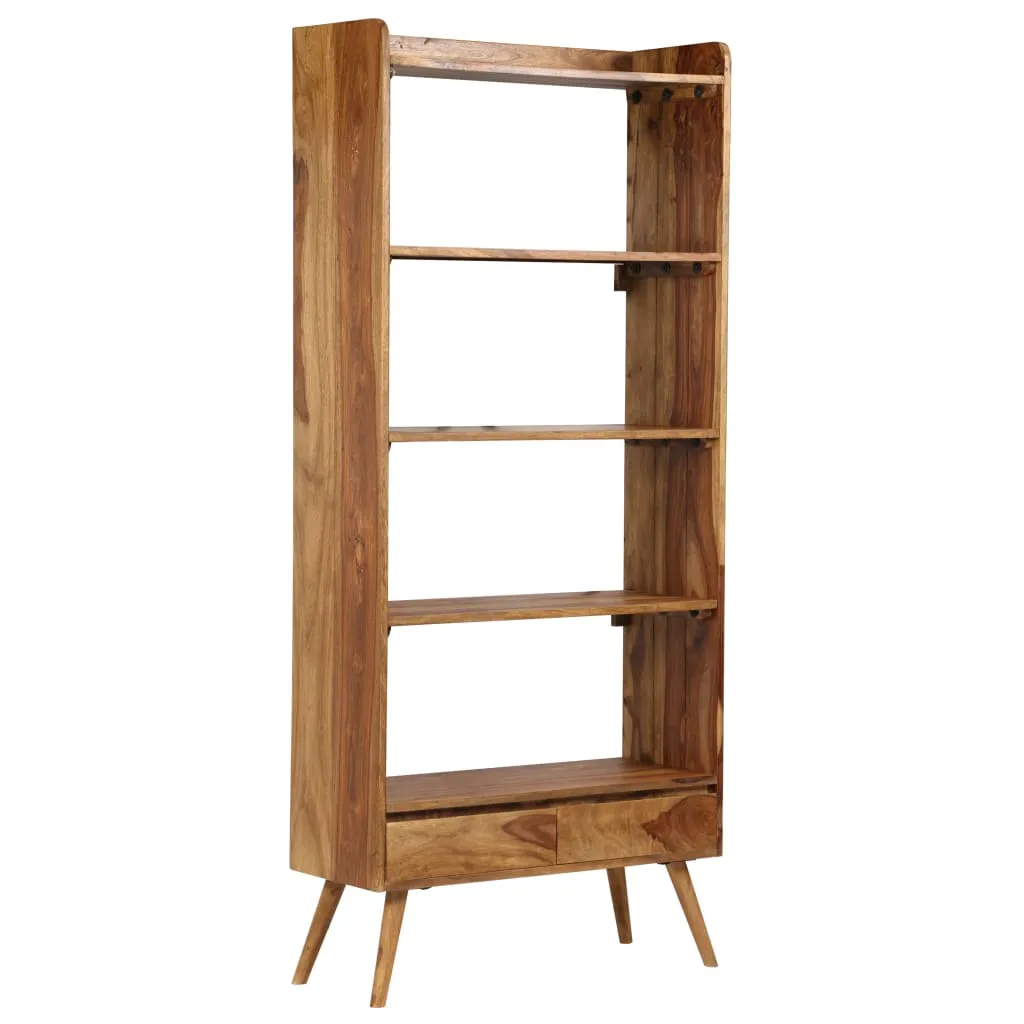 vidaXL Libreria in Legno Massello di Sheesham 75x30x170 cm