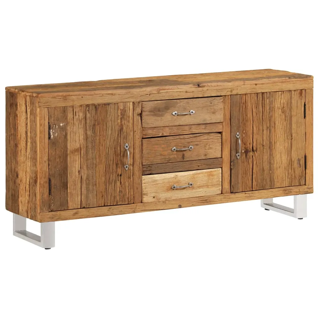 vidaXL Credenza in Legno Massello di Recupero 160x40x76 cm