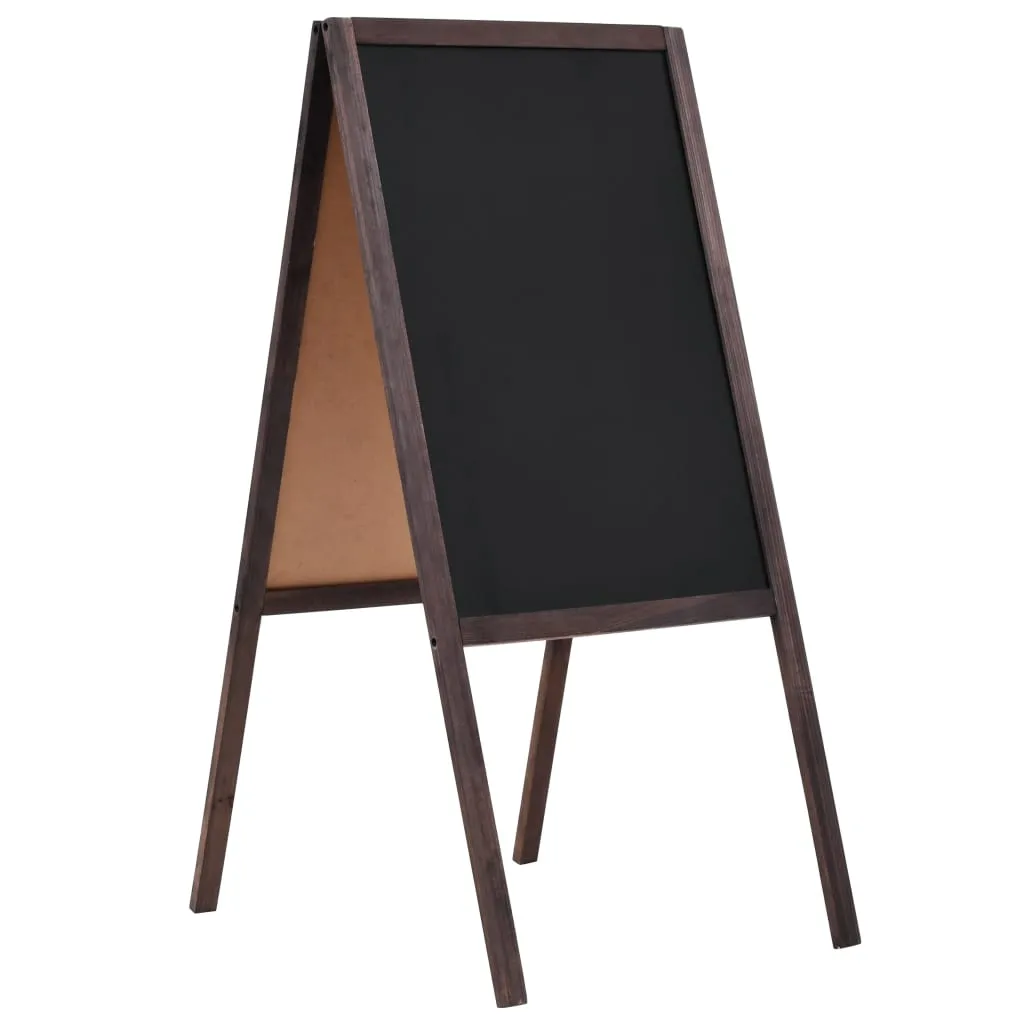 vidaXL Lavagna Bifacciale con Cavalletto in Legno di Cedro 40x60 cm