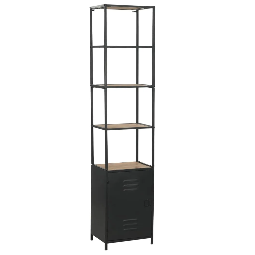 vidaXL Libreria in Legno Massello di Abete e Acciaio 40,5x32,5x180 cm