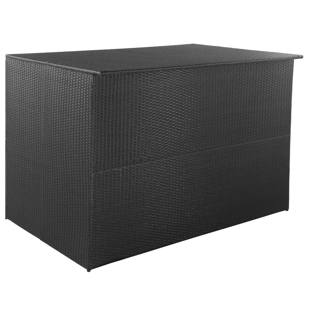 vidaXL Baule da Giardino Nero 150x100x100 cm in Polyrattan