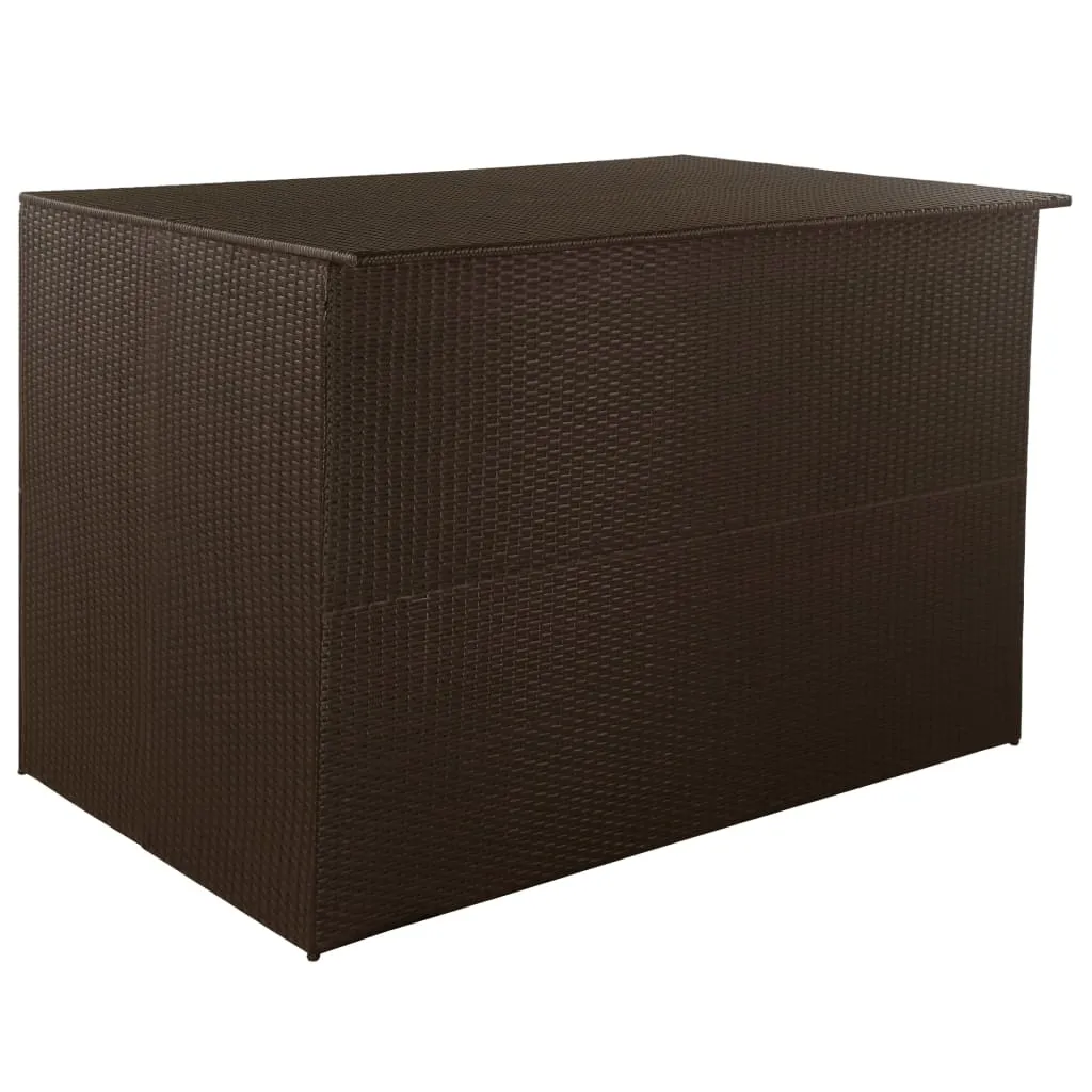 vidaXL Baule da Giardino Marrone 150x100x100 cm in Polyrattan