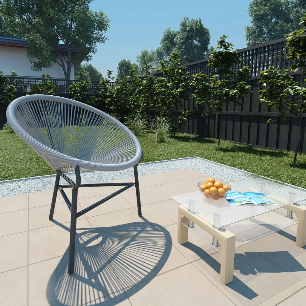 vidaXL Sedia Acapulco da Giardino in Polyrattan Grigia