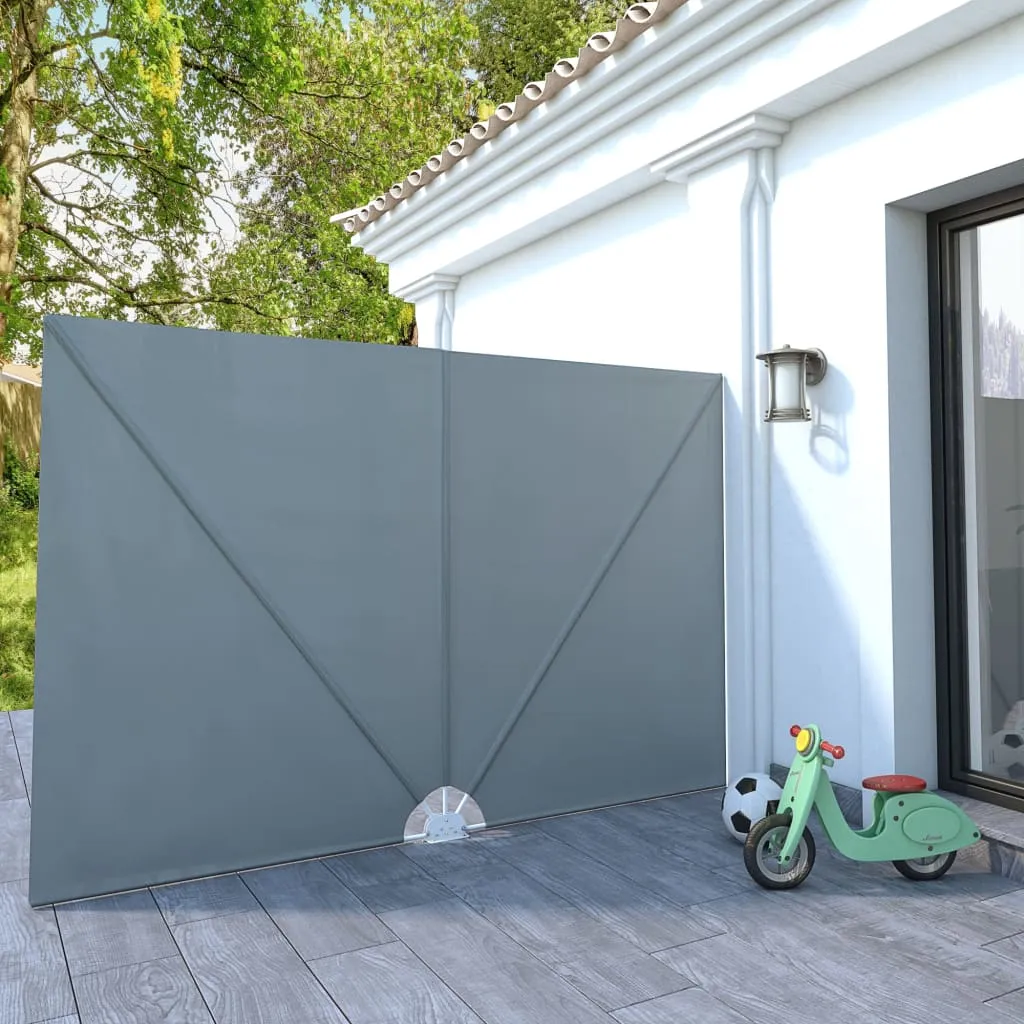 vidaXL Tenda Laterale per Terrazza Pieghevole Grigio 300x200 cm