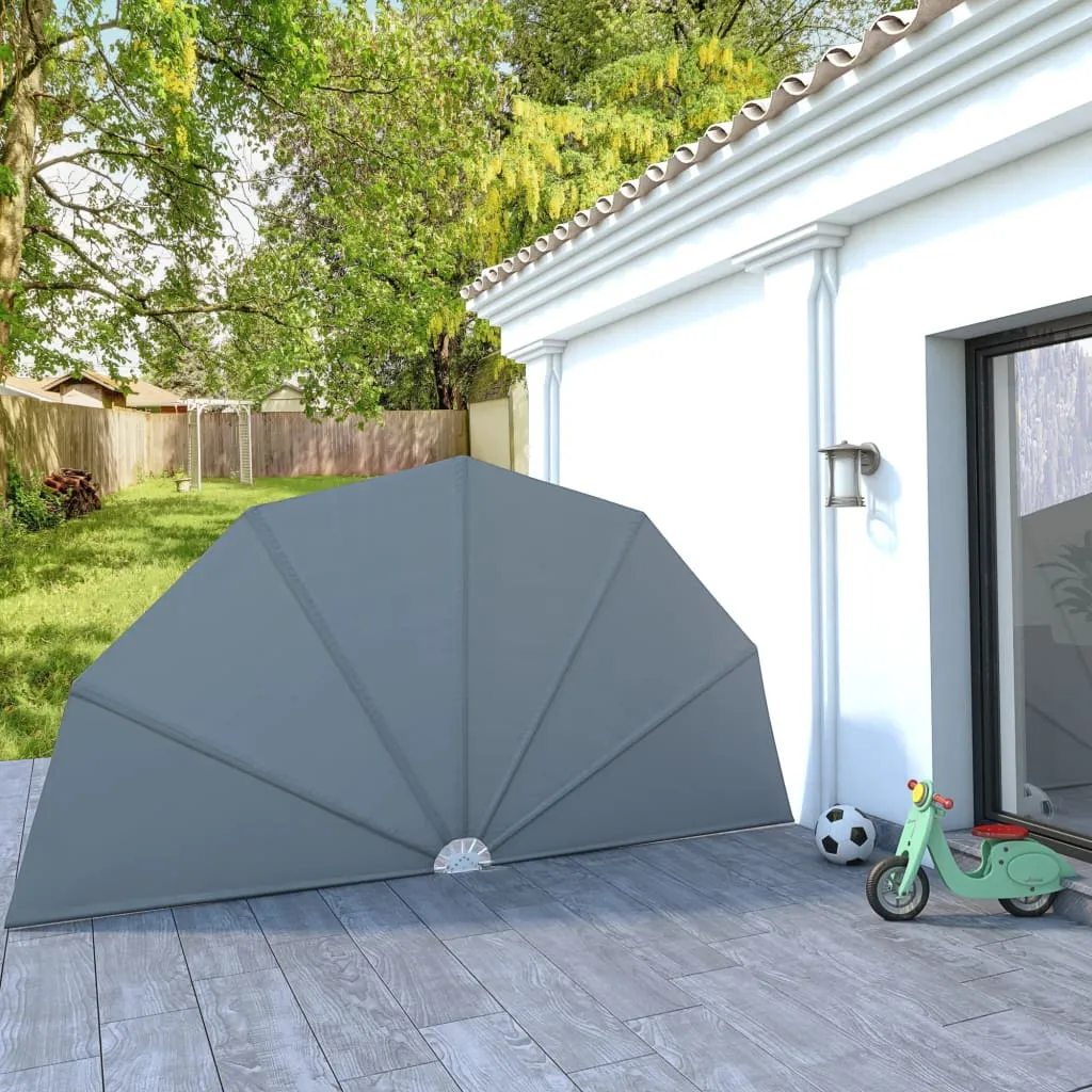 vidaXL Tenda Laterale per Terrazza Pieghevole Grigio 200 cm