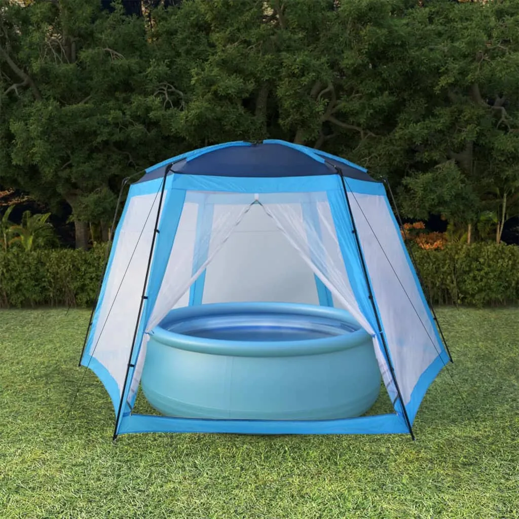 vidaXL Tenda per Piscina in Tessuto 500x433x250 cm Blu