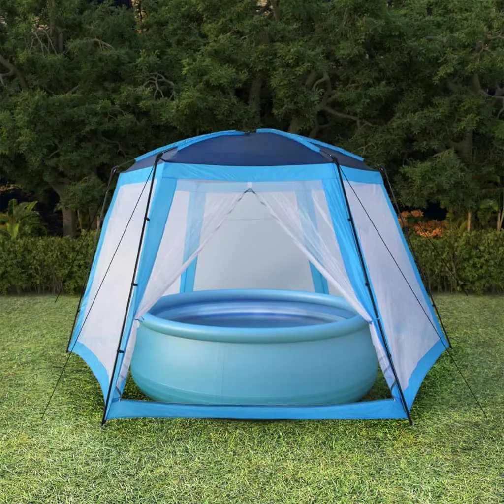 vidaXL Tenda per Piscina in Tessuto 590x520x250 cm Blu