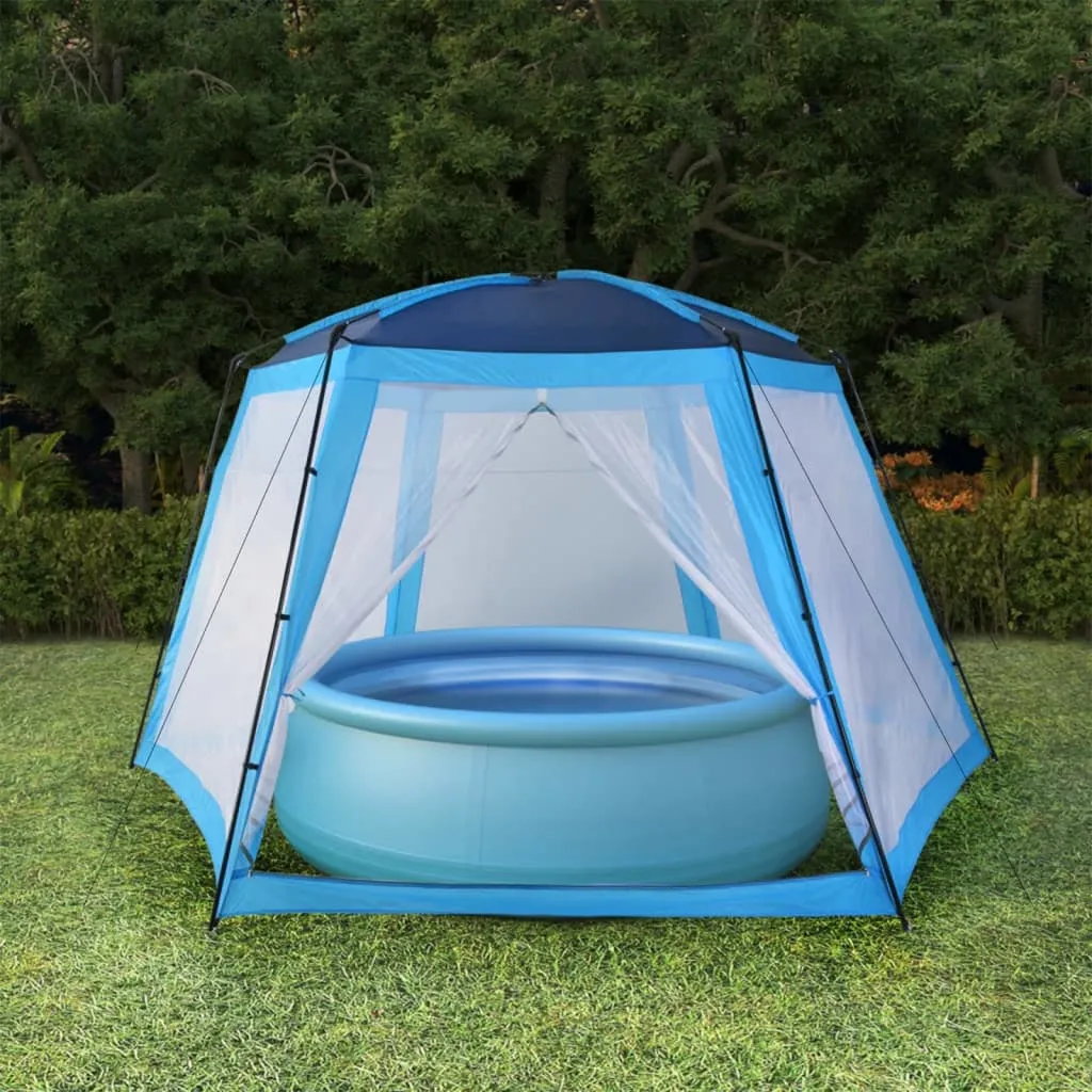 vidaXL Tenda per Piscina in Tessuto 660x580x250 cm Blu