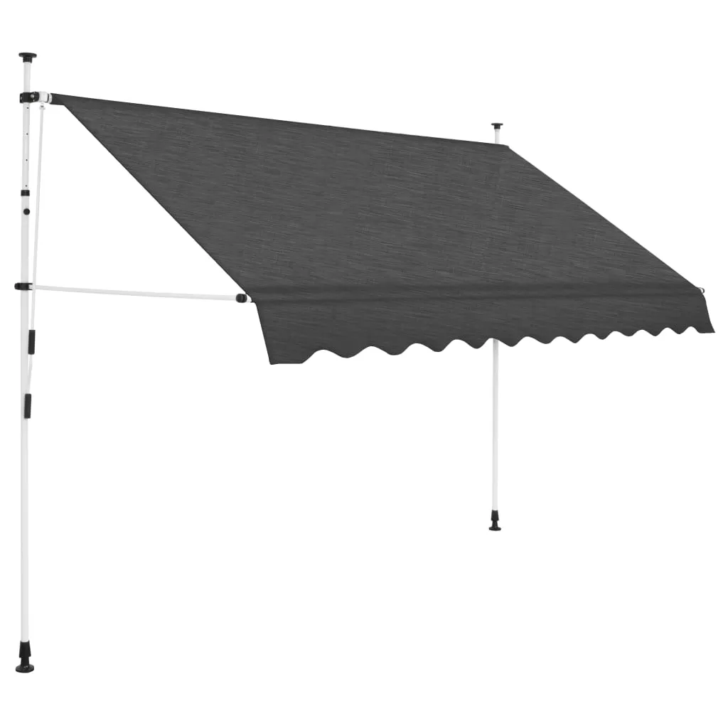 vidaXL Tenda da Sole Retrattile Manuale 250 cm Antracite