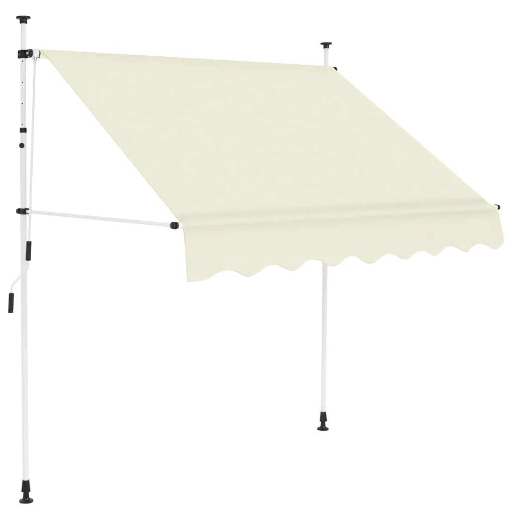 vidaXL Tenda da Sole Retrattile Manuale 150 cm Crema