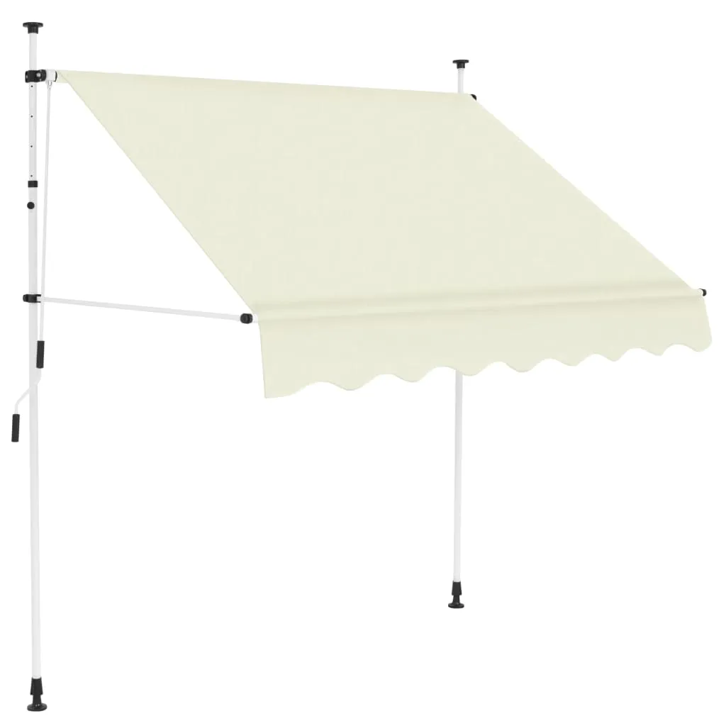 vidaXL Tenda da Sole Retrattile Manuale 200 cm Crema