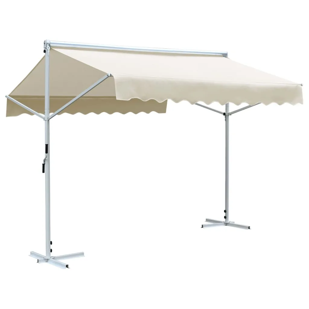 vidaXL Tenda da Sole a Gazebo 3x3 m Crema