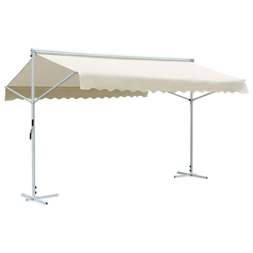 vidaXL Tenda da Sole a Gazebo 4x3 m Crema