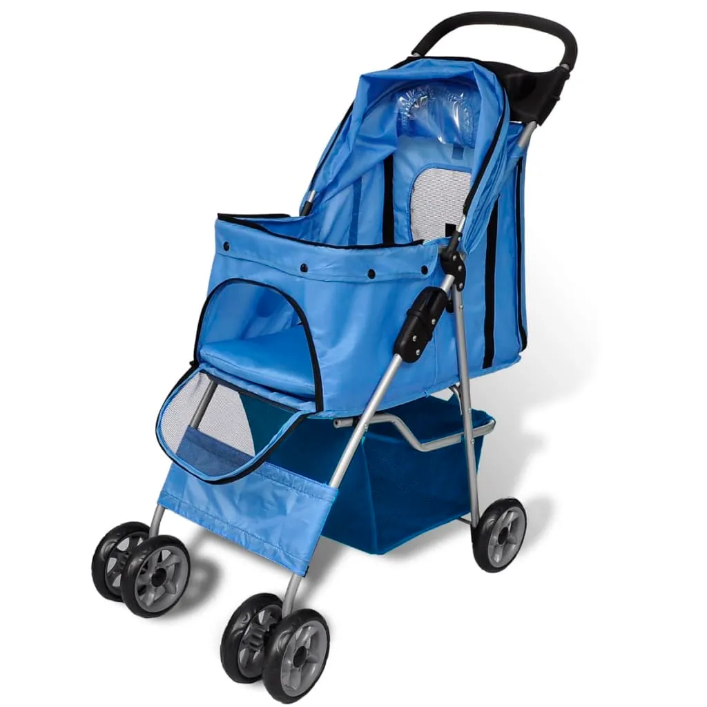 vidaXL Passeggino per Cani 15 kg Blu