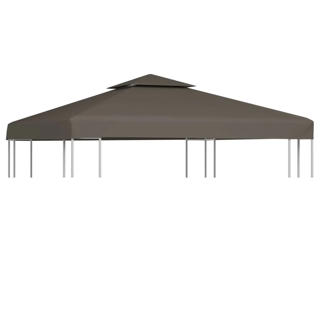 vidaXL Copertura Superiore per Gazebo a 2 Strati 310 g/m² 3x3m Talpa