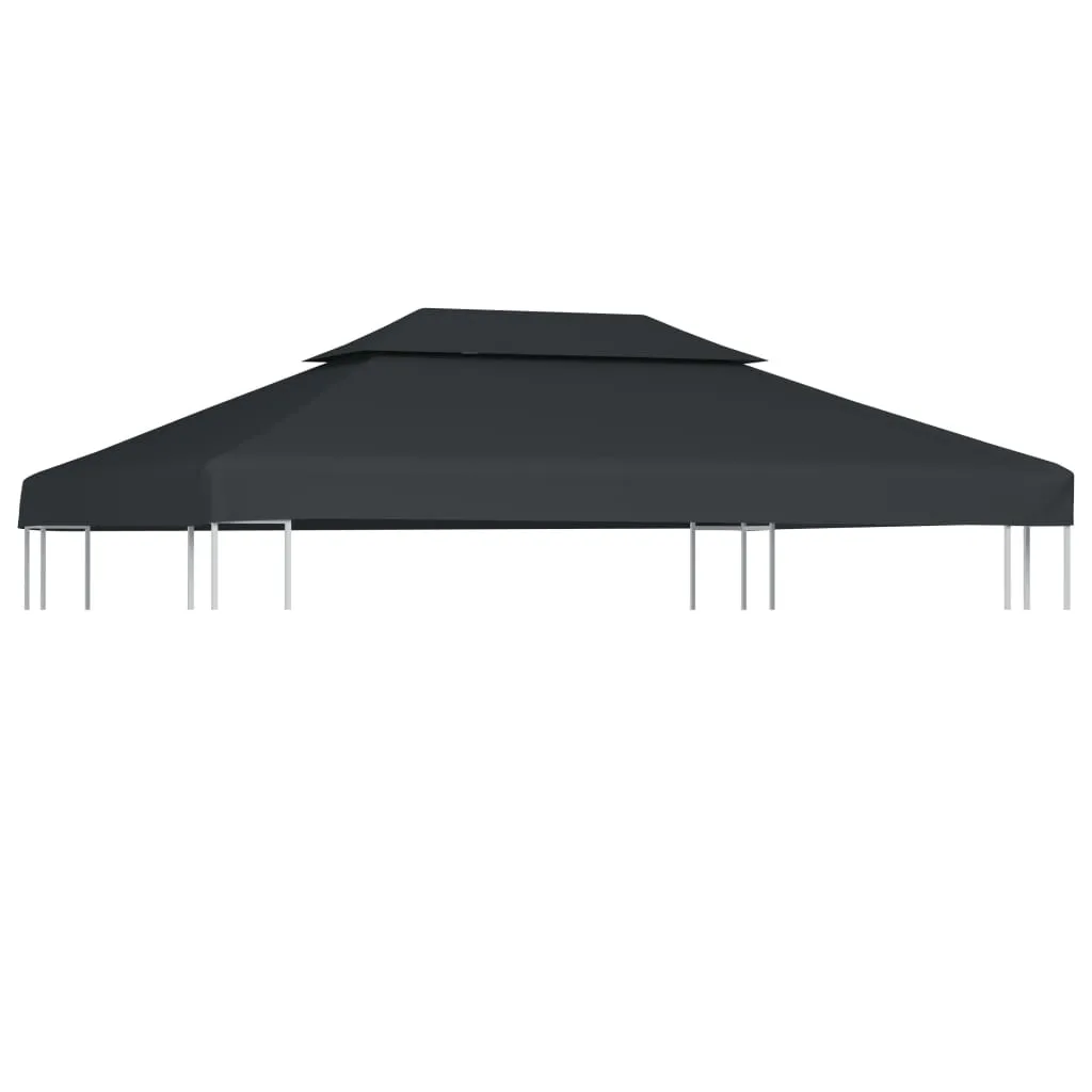 vidaXL Copertura Superiore per Gazebo a 2 Strati 310g/m²4x3m Antracite