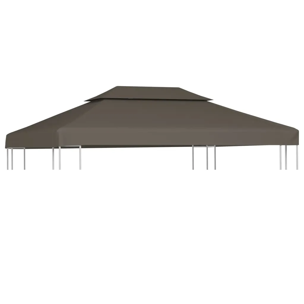 vidaXL Copertura Superiore per Gazebo a 2 Strati 310g/m² 4x3m Talpa