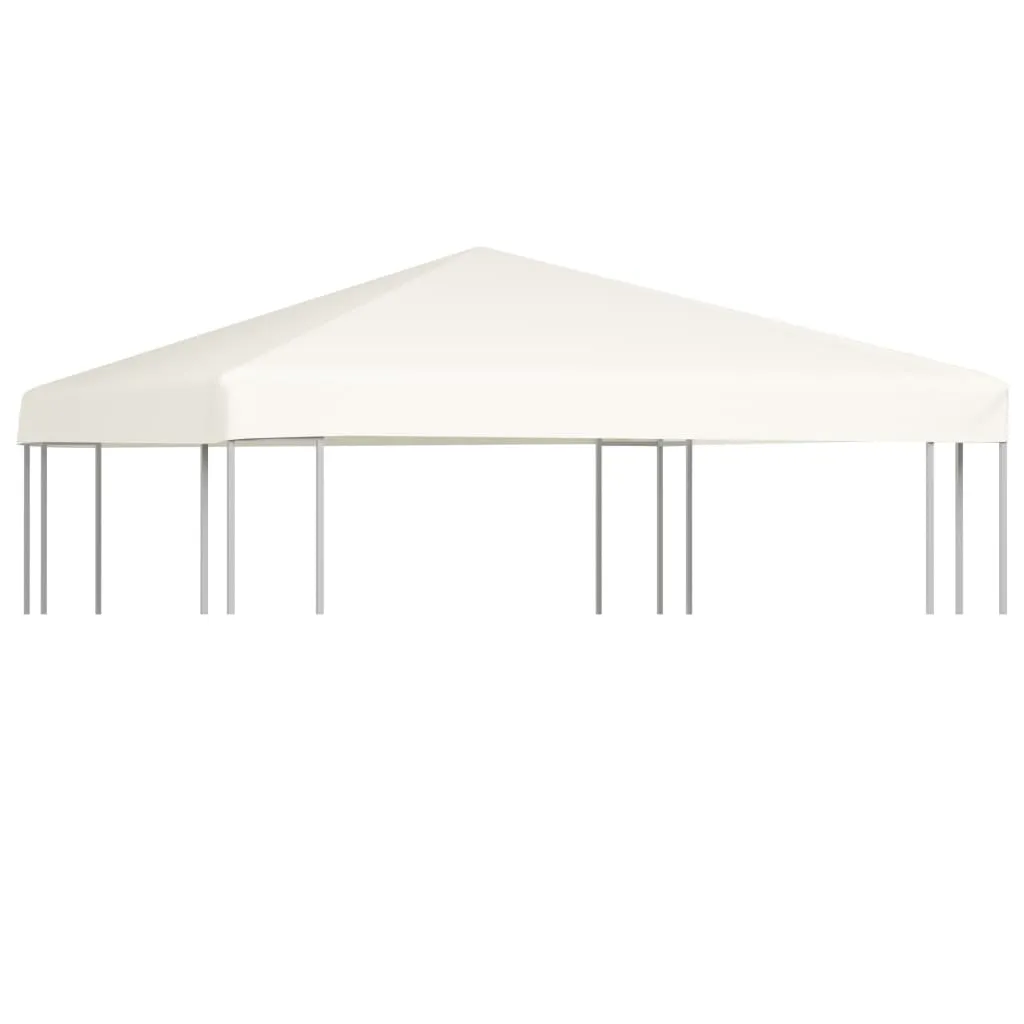 vidaXL Copertura Superiore per Gazebo 310 g/m² 3x3 m Bianco Crema